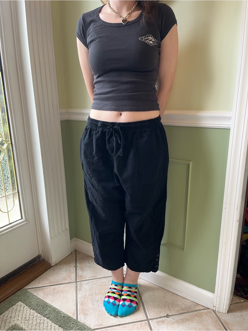 Rag Top black capri pants